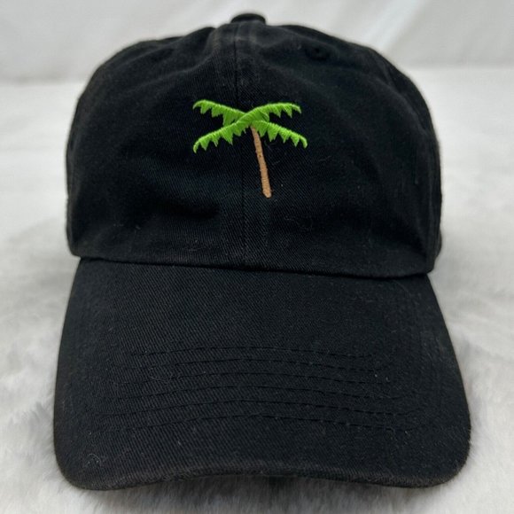 TopCulture Palm Tree Adjustable Cap Hat Adult Unisex Black - Picture 1 of 9